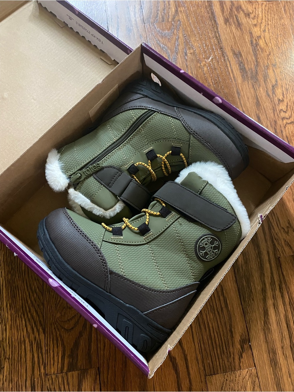 Totes Kids Snow Boots Size 9M Toddler Lil Gordon 2 Olive NEW Shoes Boys Girls